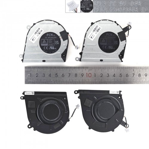 Вентиляторы 5V CPU+GPU для ноутбука HP Pavilion Plus 14-ew 14-ey TPN-W159 TPN-W160, (N60150-001, FQU8, N60263-001, FQU9, Original)