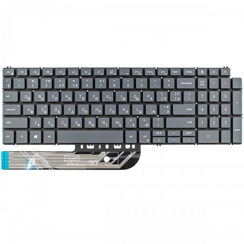 Клавіатура для Dell Inspiron 15 5508 5584 5590 5593 5594 5598 7590 7591 7791, RU/UA, (gray, з підсвіткою)