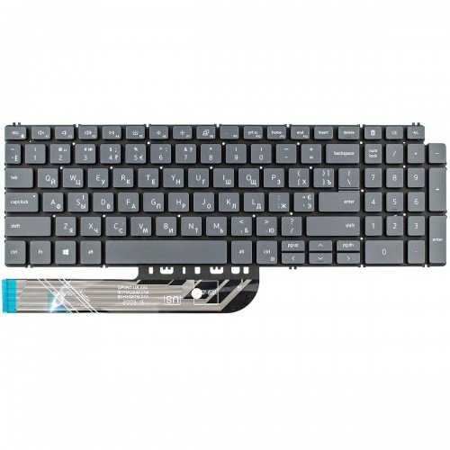 Клавиатура для ноутбука Dell Inspiron 15 5508 5584 5590 5593 5594 5598 7590 7591 7791, RU/UA, (gray, с подсветкой)