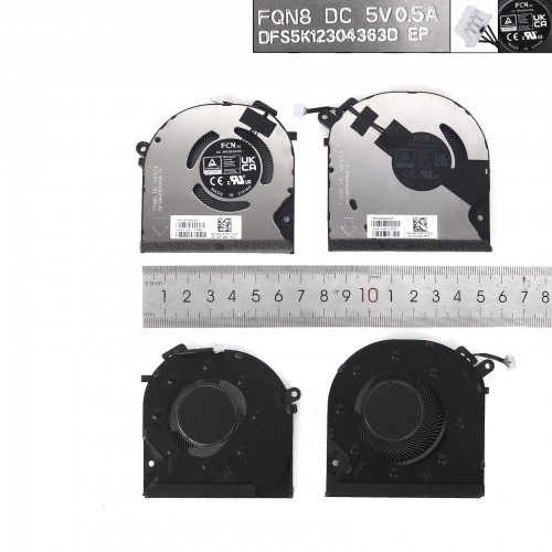 Вентилятори 5V CPU+GPU для ноутбука HP Envy x360 15-fe 15-fh, (N49282-001, N47948-001, FQN9, FQN8, DC280015SF0, DC280015SS0, Original)