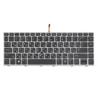 Клавиатура для HP EliteBook 745 840 G5 G6, UA (Black, Silver Frame, Backlit, PointStick, Original)