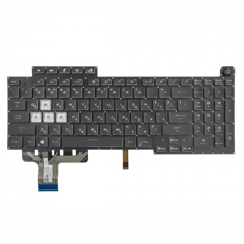 Клавиатура для ноутбука Asus ROG Strix G713I G713Q G733Q 2021, UA, Black (16pin Backlit, Аналог)