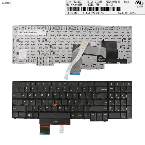 Клавіатура для Lenovo Thinkpad E530 E530C E530 E545 E535, US, Black, (Аналог)