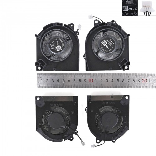 Вентиляторы 12V CPU + GPU для ноутбука Dell G15 5530, G16 7630, (ND8CC11-22E06, ND8CC12-22E07, Original)