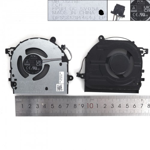 Вентилятор для ноутбука Dell Latitude 5330, (0090TD, FPBM DFS5K12114464J, 023.100XO.0011, Original)