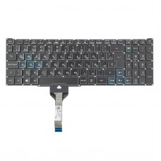Клавиатура для Acer AN515-45 AN515-56 AN515-57 AN517-57, UA (Black/Blue crystal, 14pin RGB-backlit, Original)