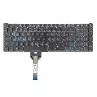 Клавиатура для Acer AN515-45 AN515-56 AN515-57 AN517-57, UA (Black/Blue crystal, 14pin RGB-backlit, Original)