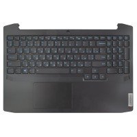 Верхняя крышка для Lenovo IdeaPad Gaming 3-15ARH05 Type 82EY, RU/UA, (Black, топкейс+клавиатура 4pin Backlit)