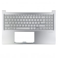 Верхняя крышка для Asus OLED M1505YA, RU/UA (Silver, топкейс+клавиатура, 90NB10Q2-R30UA0, Backlit, Original)
