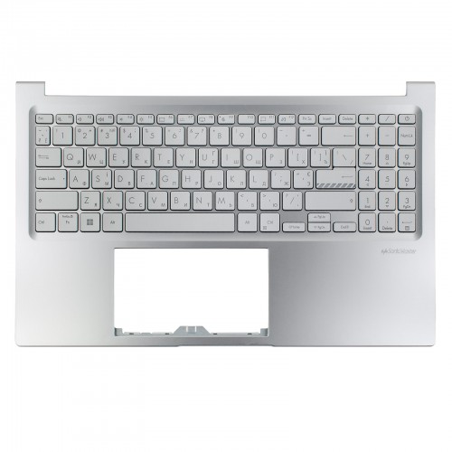 Верхняя крышка для ноутбука Asus Vivobook 15 OLED M1505YA, RU/UA (Silver, топкейс+клавиатура, 90NB10Q2-R30UA0, Backlit, Original)