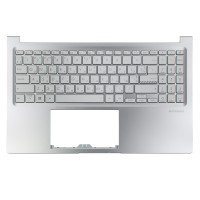 Верхняя крышка для Asus OLED M1505YA, RU/UA (Silver, топкейс+клавиатура, 90NB10Q2-R30UA0, Backlit, Original)