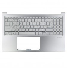 Верхня кришка для Asus OLED M1505YA, RU/UA (Silver, топкейс+клавіатура, 90NB10Q2-R30UA0, Backlit, Original)