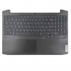 Верхняя крышка для Lenovo IdeaPad Gaming 3 15ARH05 15IMH05, RU, (Black, топкейс+клавиатура 4pin Backlit)