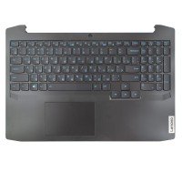 Верхняя крышка для Lenovo IdeaPad Gaming 3 15ARH05 15IMH05, RU, (Black, топкейс+клавиатура 4pin Backlit)