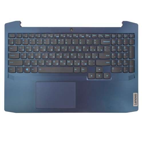 Верхняя крышка для ноутбука Lenovo IdeaPad Gaming 3 15ARH05 15IMH05, RU, (Blue, топкейс+клавиатура 4pin Backlit)