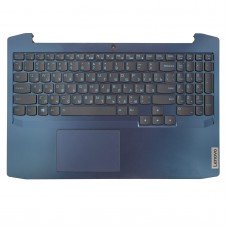 Верхняя крышка для Lenovo IdeaPad Gaming 3 15ARH05 15IMH05, RU, (Blue, топкейс+клавиатура 4pin Backlit)