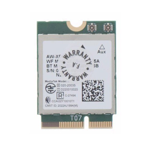 Плата WIFI 6E AX + BT5.3 MediaTek MT7902 AW-XB552NF, (M.2 2230 PCI Express, до 2400 Mbit/s 2.4GHz / 5GHz / 6GHz + Bluetooth 5.3, 0C011-00300000)