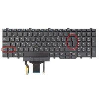 Клавиатура для Dell Latitude E5550 E5570 E5580 E5590 Precision 3510 3520 3530, UK-UA (Backlit, Pointstick)