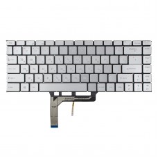 Клавиатура для MSI PS42 Modern 8RC 8RA 8MO 8RB, MS-14B1 MS-14B2, UA, (Silver, 6pin Backlit, Original)