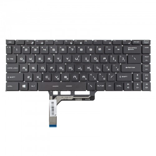 Клавиатура для ноутбука MSI PS42 Modern 8RC 8RA 8MO 8RB, MS-14B1 MS-14B2, UA, (Black, 6pin Backlit, Original)