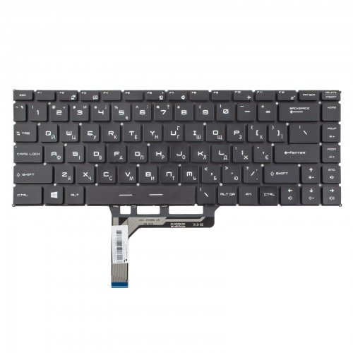 Клавіатура для ноутбука MSI PS42 Modern 8RC 8RA 8MO 8RB, MS-14B1 MS-14B2, UA, (Black, 6pin Backlit, Original)