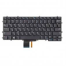 Клавіатура для Dell Latitude 7370 E7370, UA, (Black, Backlit, Original)