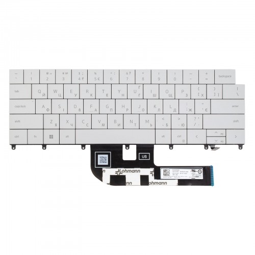 Клавиатура для ноутбука Dell XPS 9440 P184G series, UA, (Gray, 8pin Backlit)