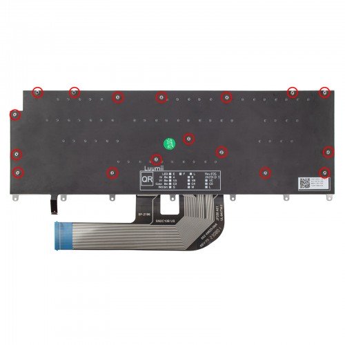 Клавіатура для ноутбука Dell XPS 9440 P184G series, UA, (Gray, 8pin Backlit)