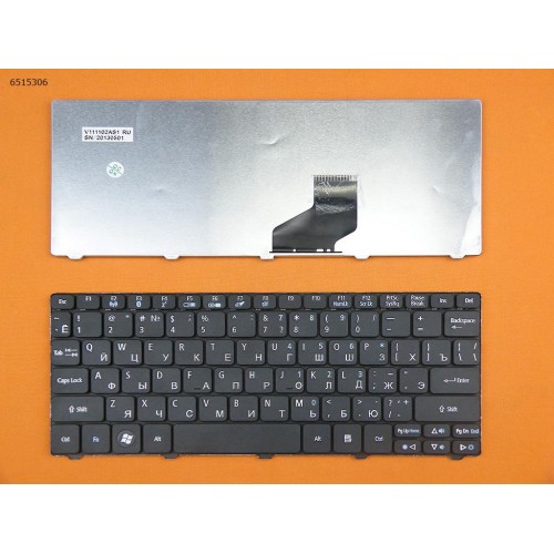 Клавиатура для ноутбука Acer Aspire One 521, 522, 532, D260, D270, Gateway LT21 RU (черная, Аналог)