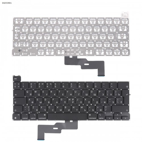 Клавиатура для ноутбука Macbook Pro 13" M1 A2338 2020 года, RU, Black, (вертикальный Enter)
