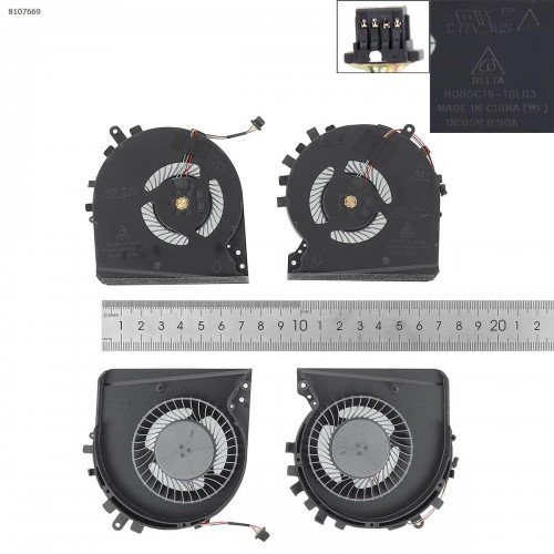 Вентилятори для HP Pavilion 15-DK TPN-C141, (пара CPU+GPU, ND85C16-18L03, ND85C16-18L02, Original)