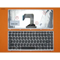 Клавиатура для Lenovo U410, Silver Frame, Black, RU Клавиатура для Lenovo U410, Silver Frame, Black, RU