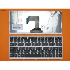 Клавиатура для Lenovo U410, Silver Frame, Black, RU