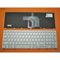 Клавіатура Dell Inspiron 17 7000 7737 series RU (Серебристая, з підсвіткою, Original)