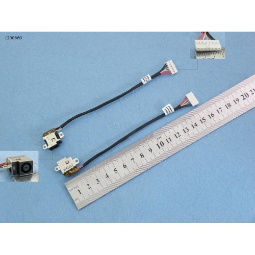 Роз'єм живлення для HP Pavilion DV6-6000, 50.4RN09.001, PJ362, (з проводом 14 см)