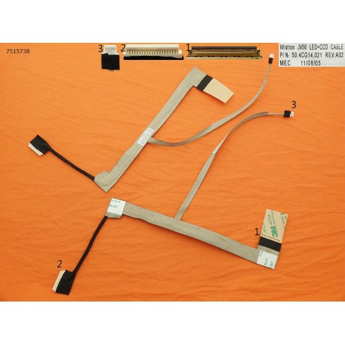 Шлейф матрицы для ноутбука Acer Aspire 5536 5738 5738G 5738Z 5738Zg, (50.4CG14.021, 50.4CG14.001, 50.4CG14.022, LVDS 40pin LED, Аналог)